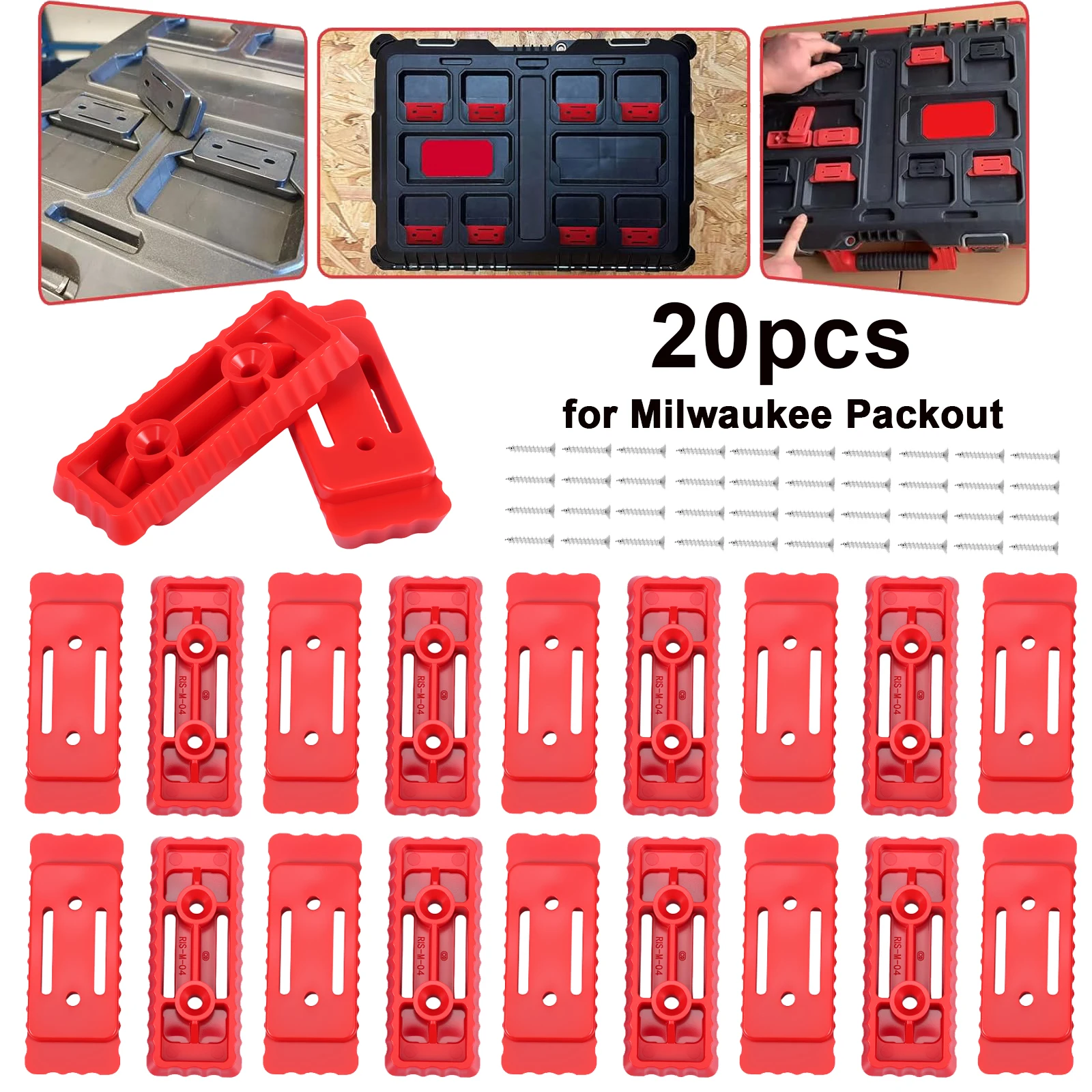 Tools In Electrical Workshop - 20pcs Mounting Feet for Milwaukee Packout