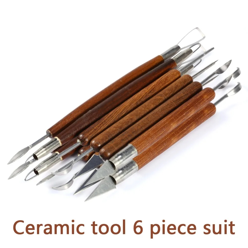 Workshop Tools For Carpentry - 6PCS Sculpting Tool Pottery Wood Handle