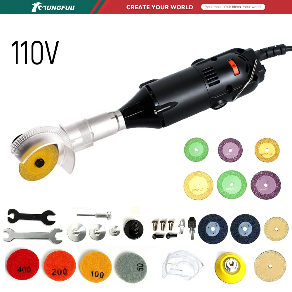 Workshop Tools And Equipment - TUNGFULL 110V Mini Angle Grinder Electric