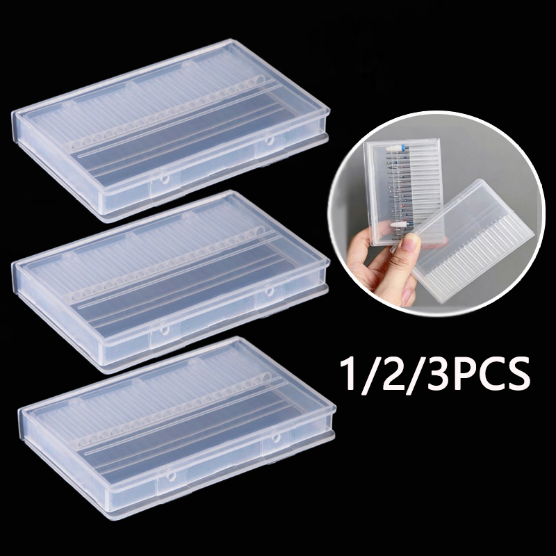 Tool Chest Cabinet - 1/2/3PCS 20 Slots Clear Nail Drill