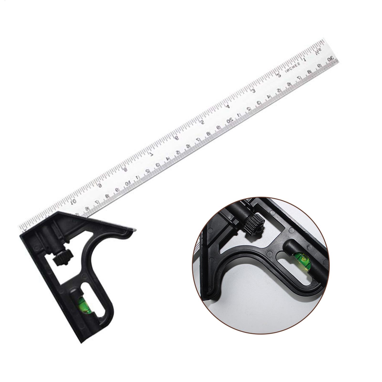 Workshop Tools For Carpentry - Stainless Steel Angle Combination Square Ruler
