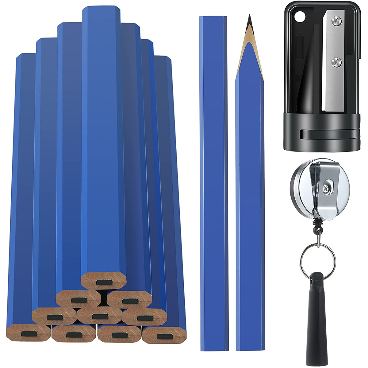 12Pcs Octagonal Square Pencil  - Workshop Tools For Carpentry recension och pris