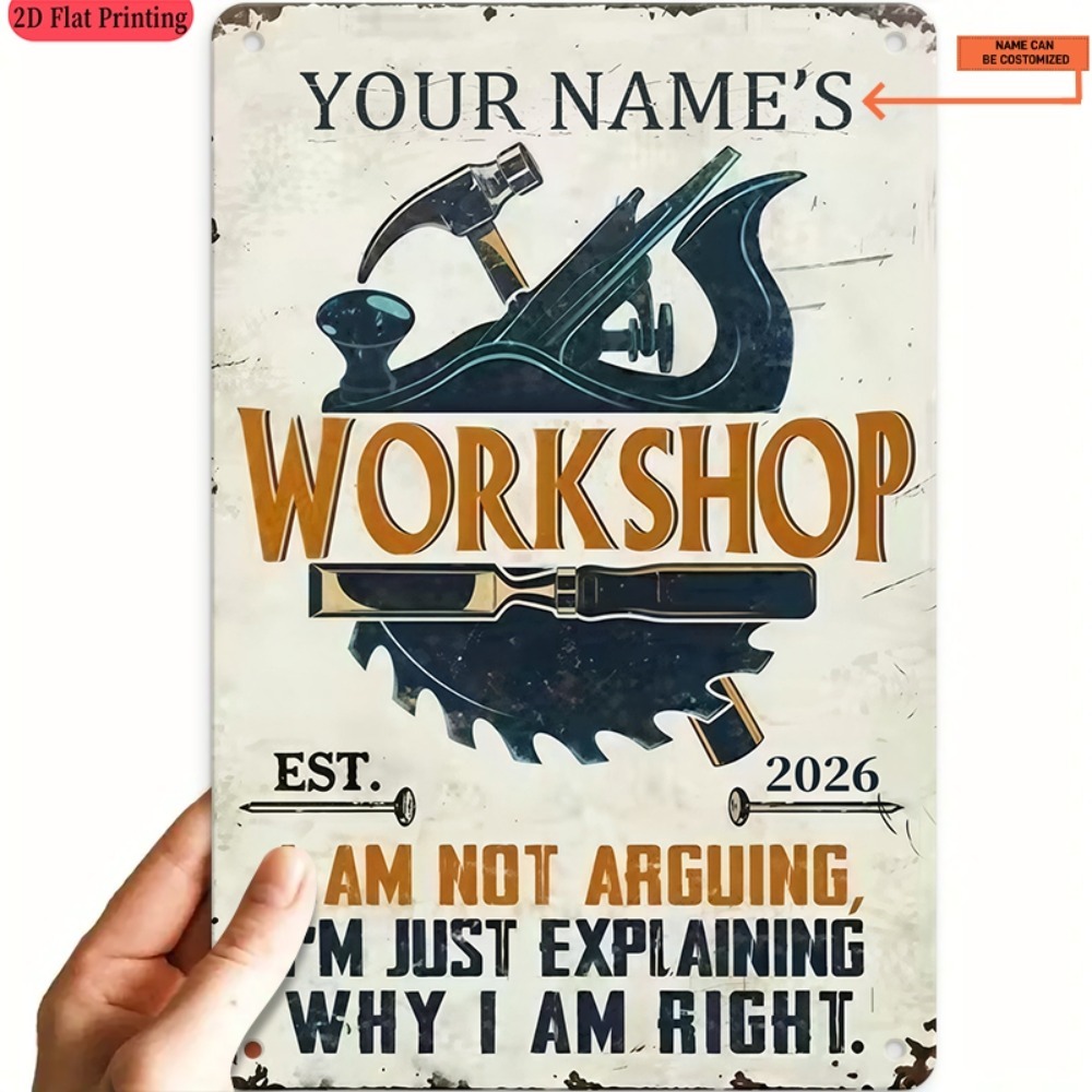 [2D Flat] 1pc Custom Name Work - Tools Name In Workshop recension och pris