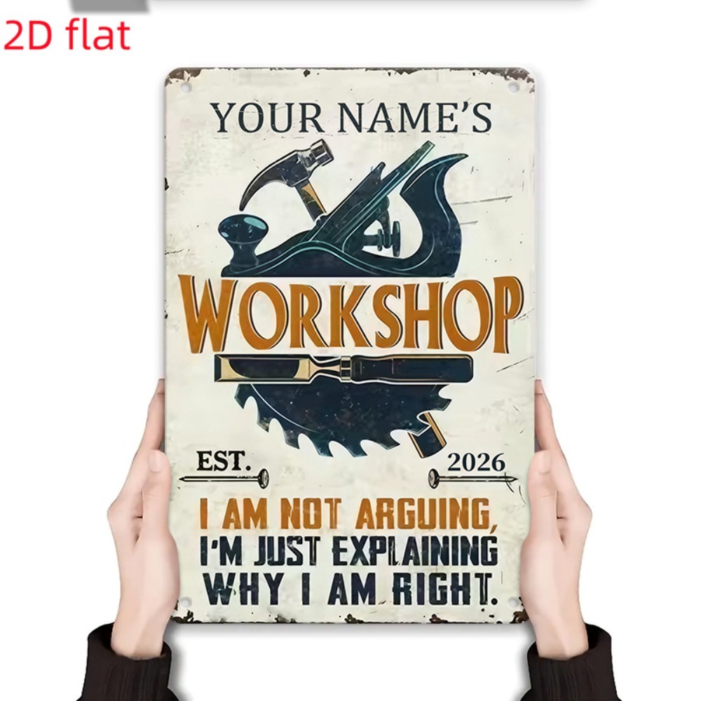 [2D Flat] 1pc Custom Name Work - Tools Name In Workshop recension och pris