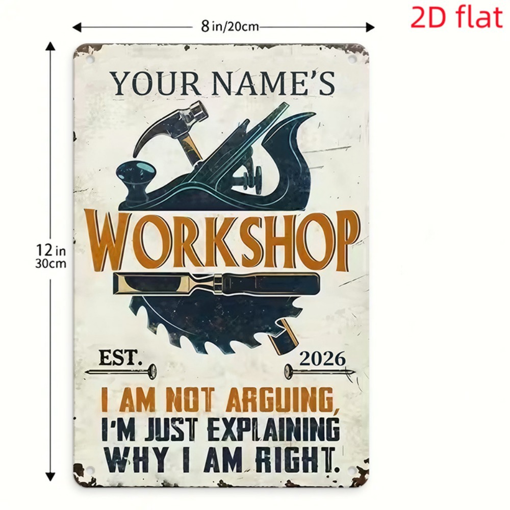 [2D Flat] 1pc Custom Name Work - Tools Name In Workshop recension och pris