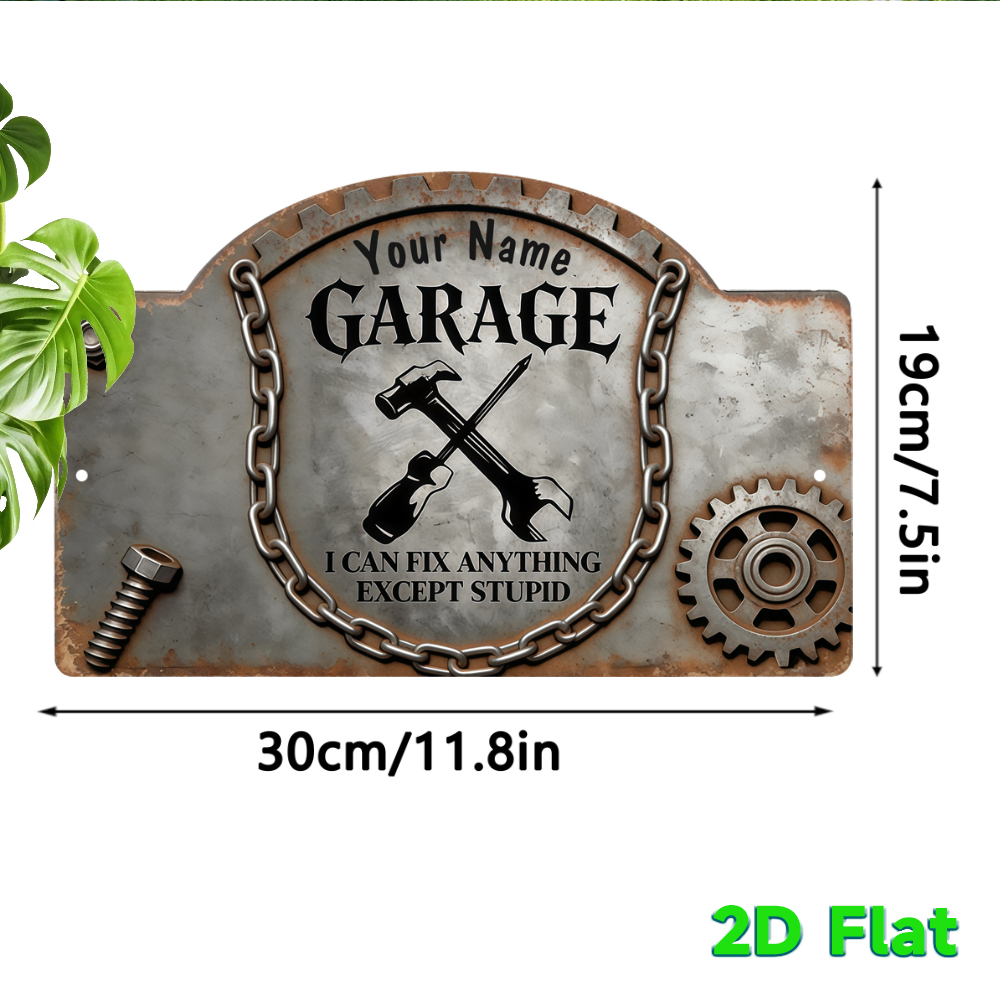 Custom Name Vintage Gear Garag - Tools Name In Workshop recension och pris