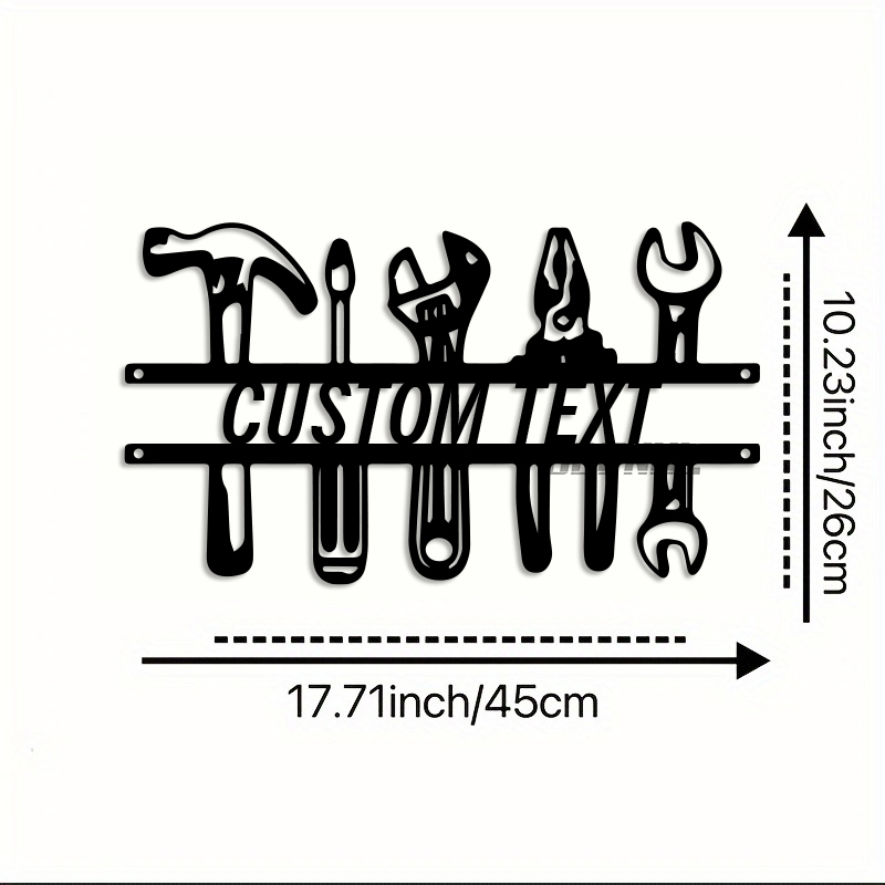 DIY Industrial Style Iron Wall - Tools Name In Workshop recension och pris