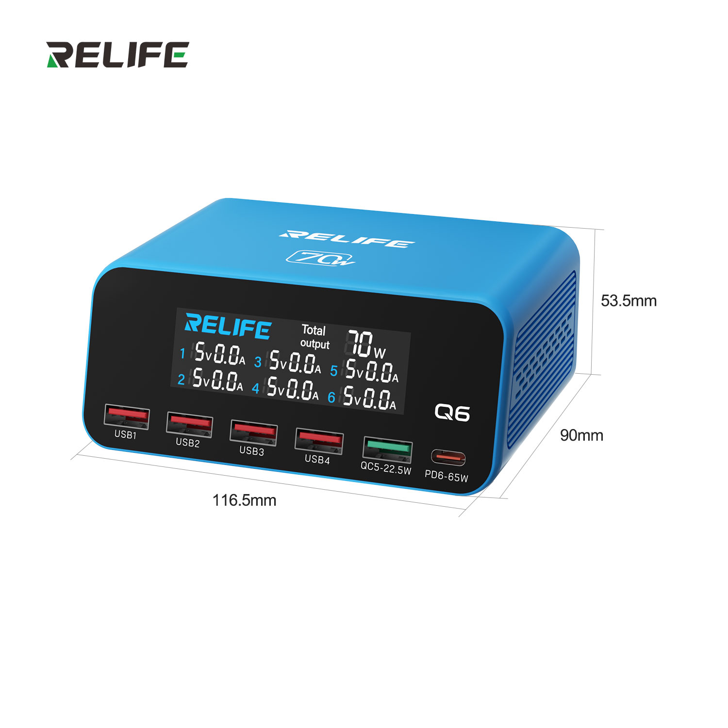 RELIFE Q6 70W PD QC Fast Charg - Tools Qc recension och pris