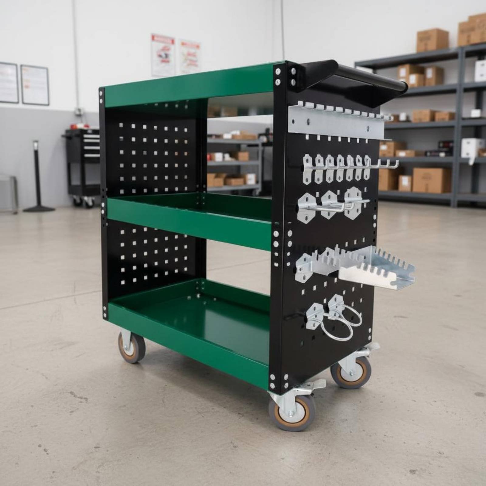 3-Tier Tool Cart Thickened Ste - Workshop Tools And Equipment recension och pris